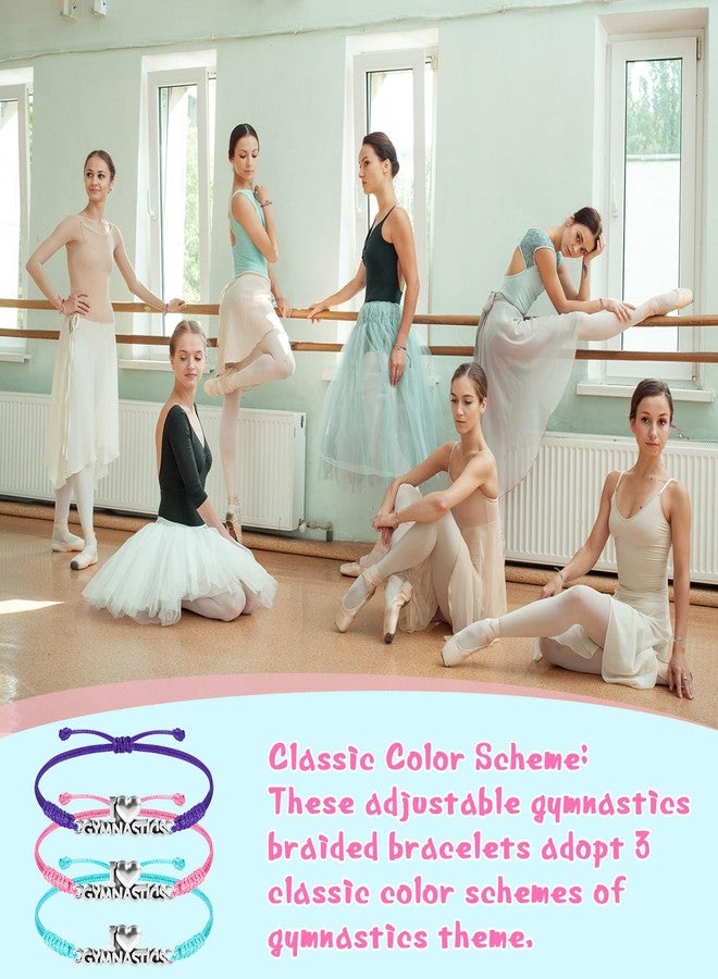 Sureio 48 Pcs Adjustable Braided Bracelet Bulk Gymnastics Styles for Christmas Supplies(Gymnastics,Classic,48 Pcs) - Image 5